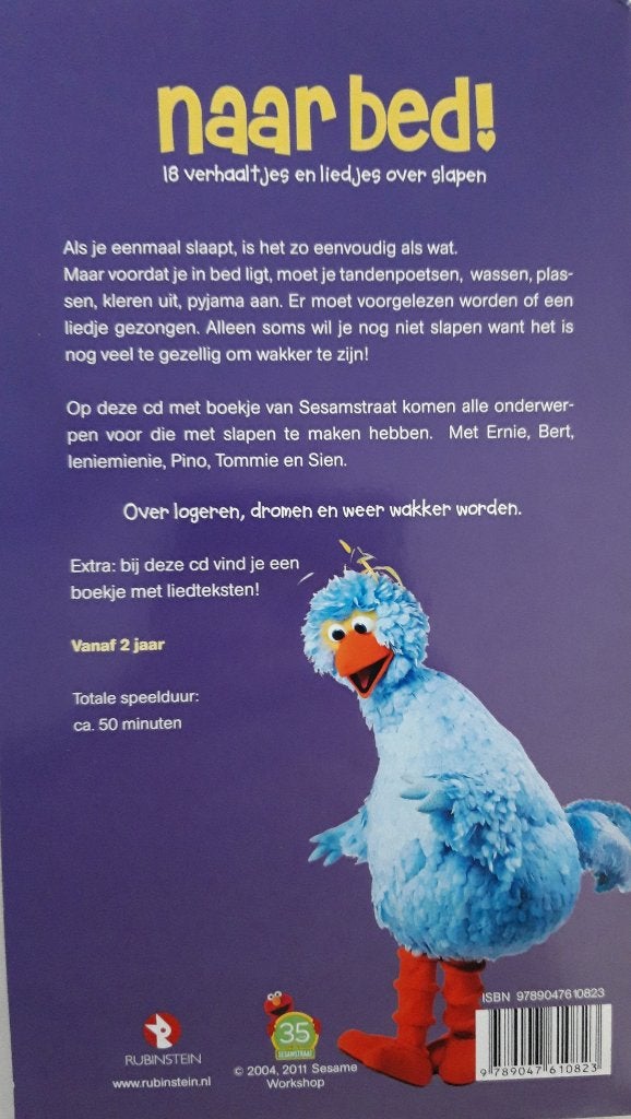 Sesamstraat Naar Bed! CD + Boekje (Krasvrij), Kind, Cd, Diverse auteurs, Ophalen of Verzenden