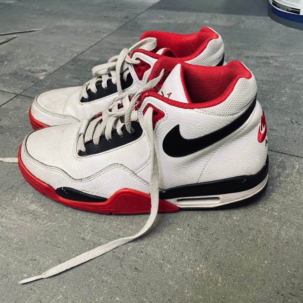 Nike Air Flight sneakers wit rood, Ophalen of Verzenden, Gedragen, Wit, Sneakers of Gympen