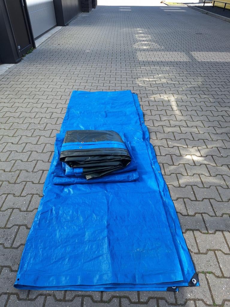 4x Dekzeilen 3x4 meter - Blauw, Ophalen