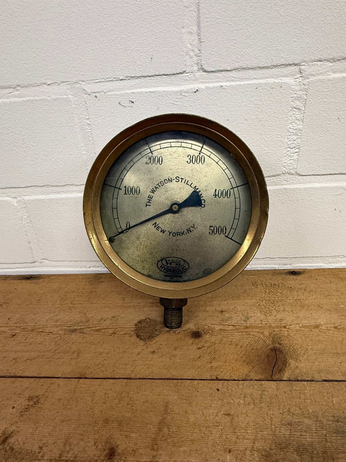 Oude Amerikaanse drukmeter stoommachine stoomketel machine, Antiek en Kunst, Ophalen of Verzenden