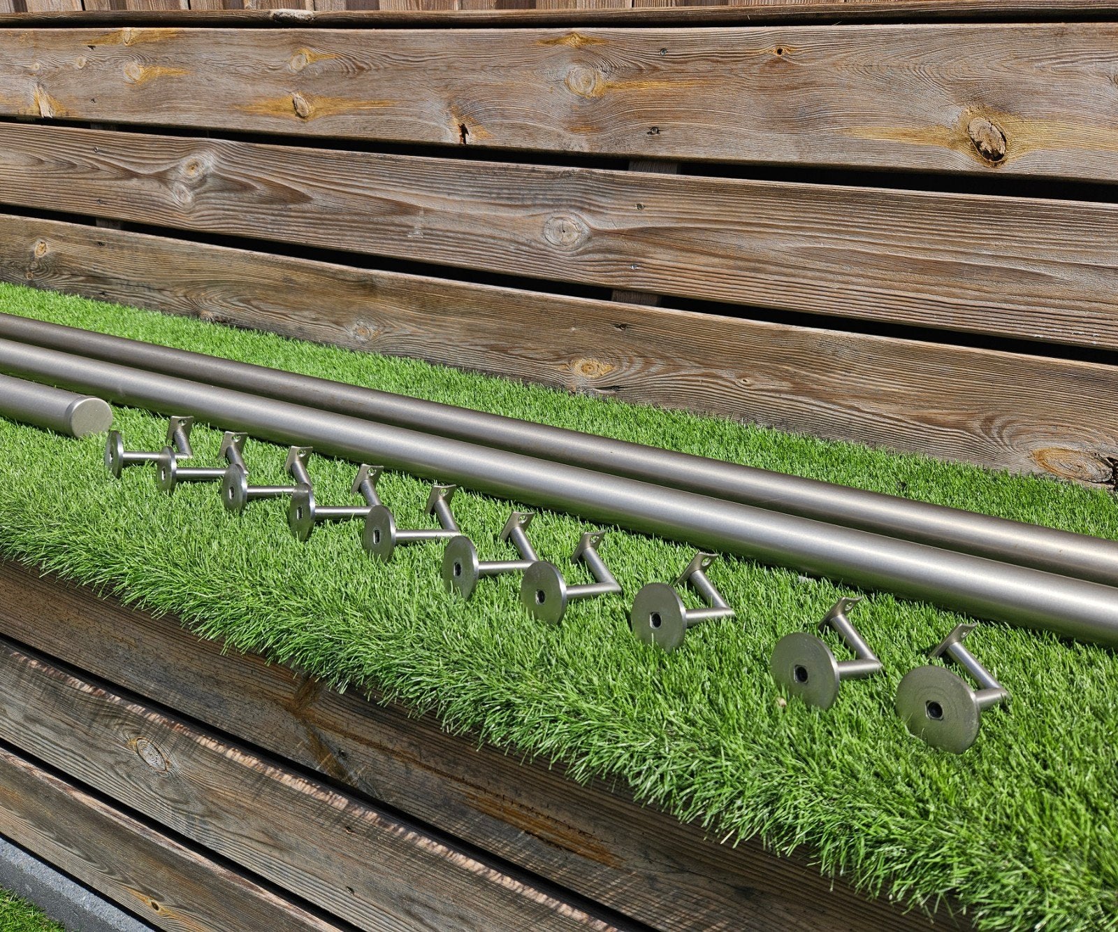 RVS Trapleuning met beugels - Diverse lengtes (4,5 cm Ø), Ophalen of Verzenden