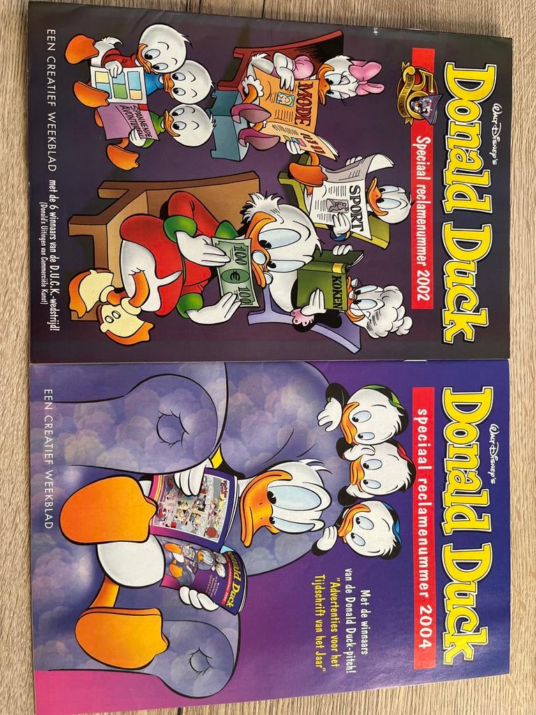 Donald Duck Reclamenummers 2002 & 2004, Boeken, Stripboeken, Meerdere stripboeken, Ophalen of Verzenden, Zo goed als nieuw