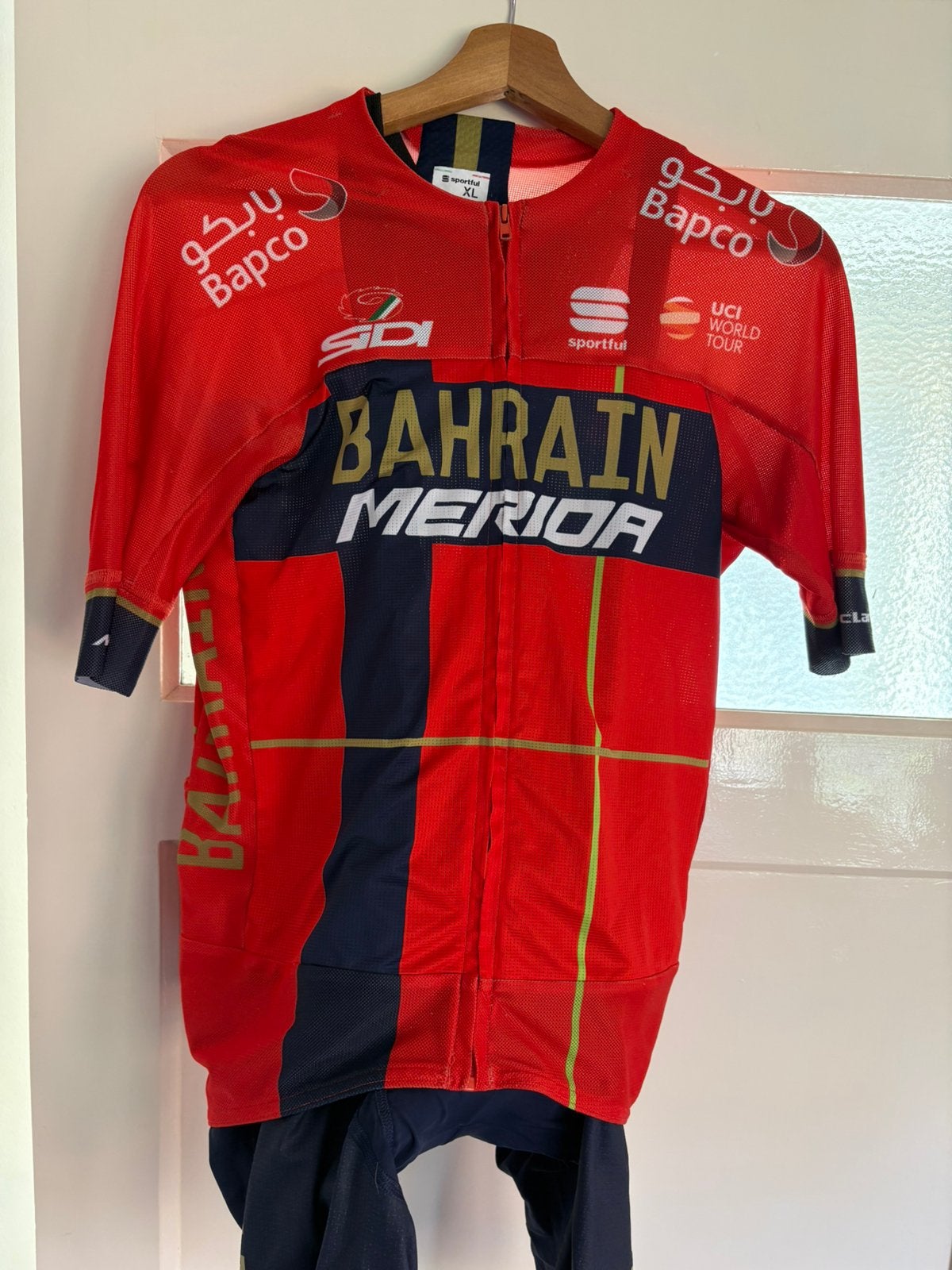 Sportful Merida McLaren Bahrain maat XL, shirt broek en vest, Gebruikt, Heren, Ophalen of Verzenden, XL