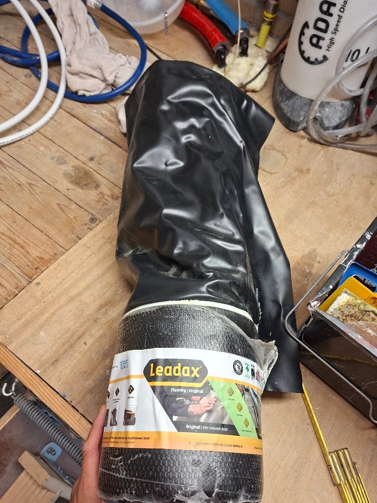 Leadax Loodvervanger met waterdichte EPDM folie  1M, Ophalen, Overige materialen, Zwart, Overige typen