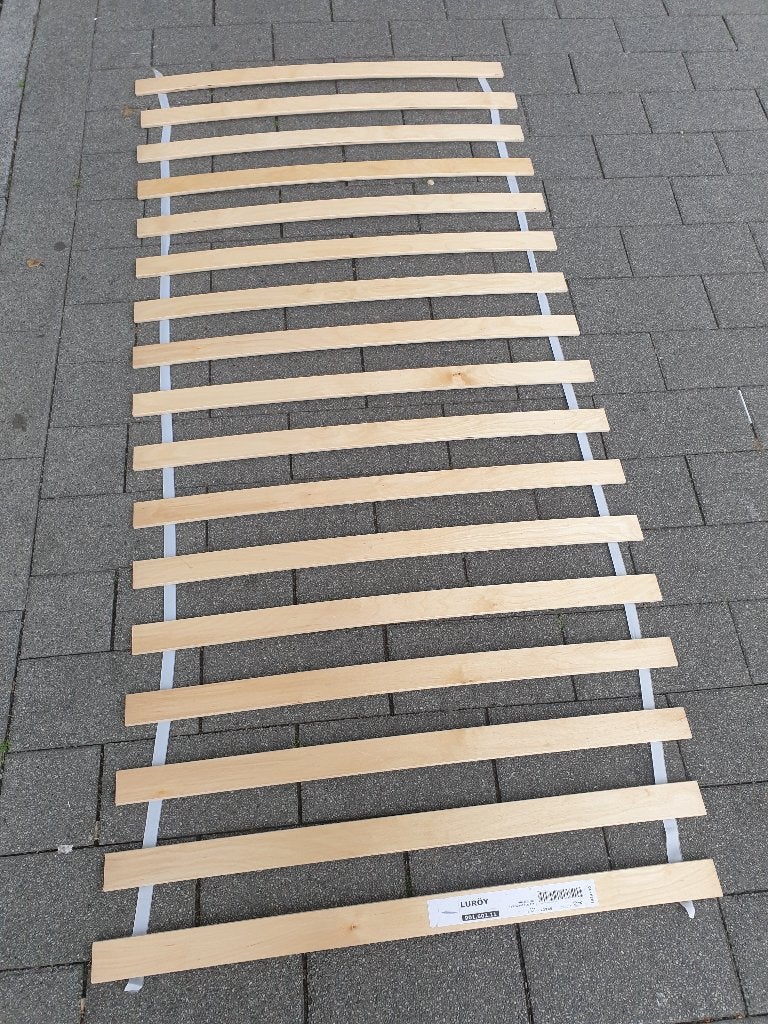 LURÖY Lattenbodem l IKEA, 90 cm, Eenpersoons, Wit, Ophalen of Verzenden