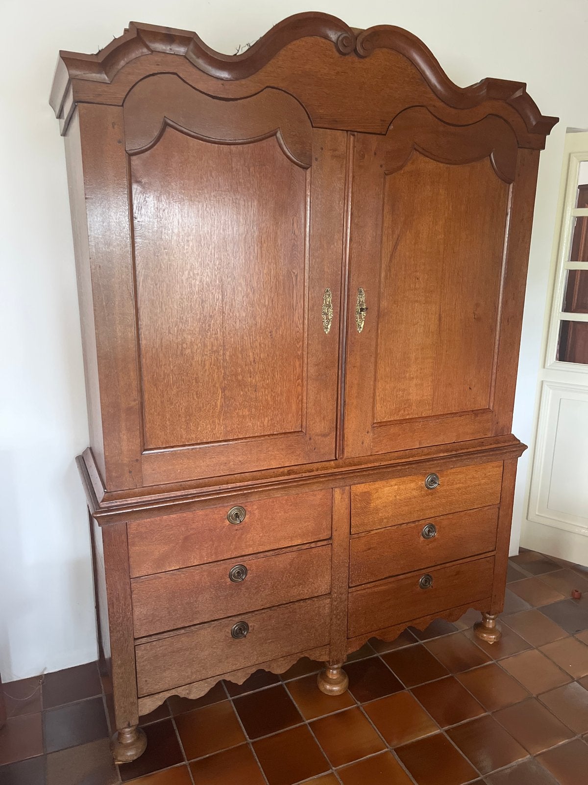 Antiek Eiken Biedermeier Kabinet met 5 Binnenlades, Antiek en Kunst, Antiek | Meubels | Kasten, Ophalen