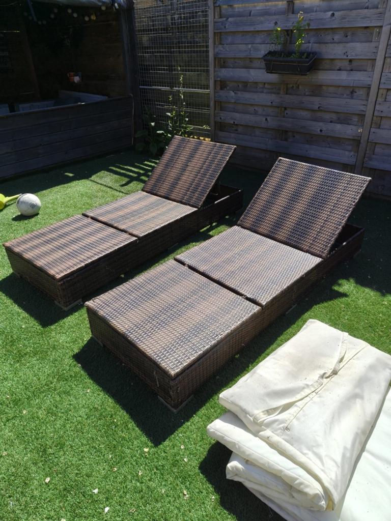 Ligbedden, Tuin en Terras, Tuinsets en Loungesets, Ophalen of Verzenden, Gebruikt, Aluminium