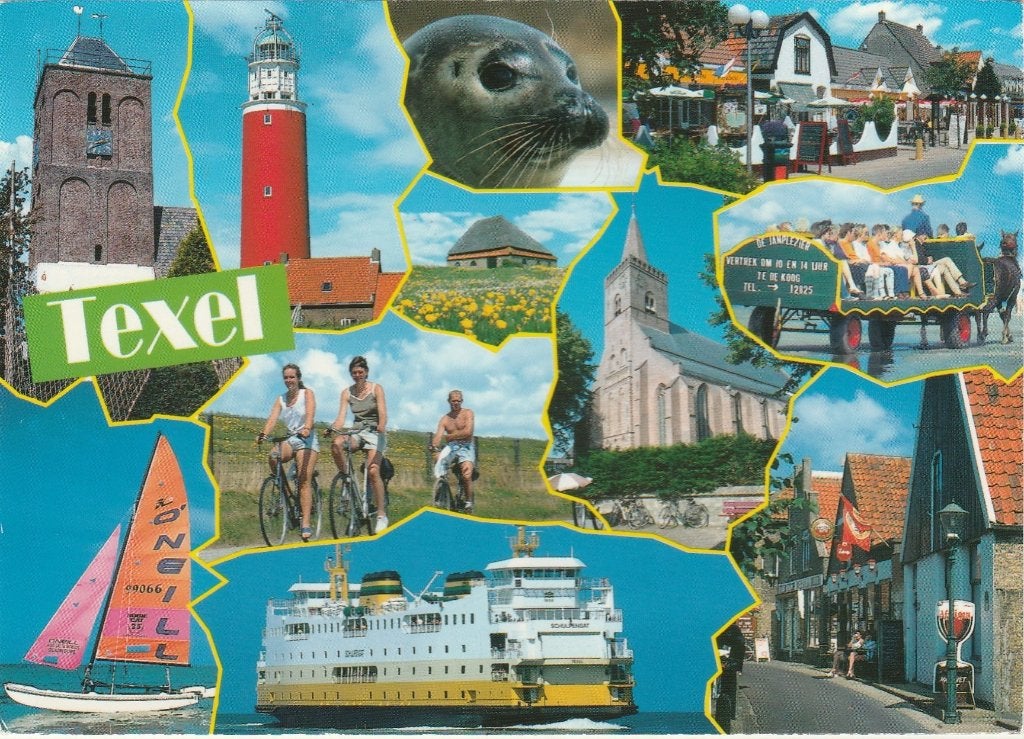 TEXEL Kerk Vuurtoren Veerboot Janplezier, Verzenden, 1980 tot heden, Gelopen, Waddeneilanden