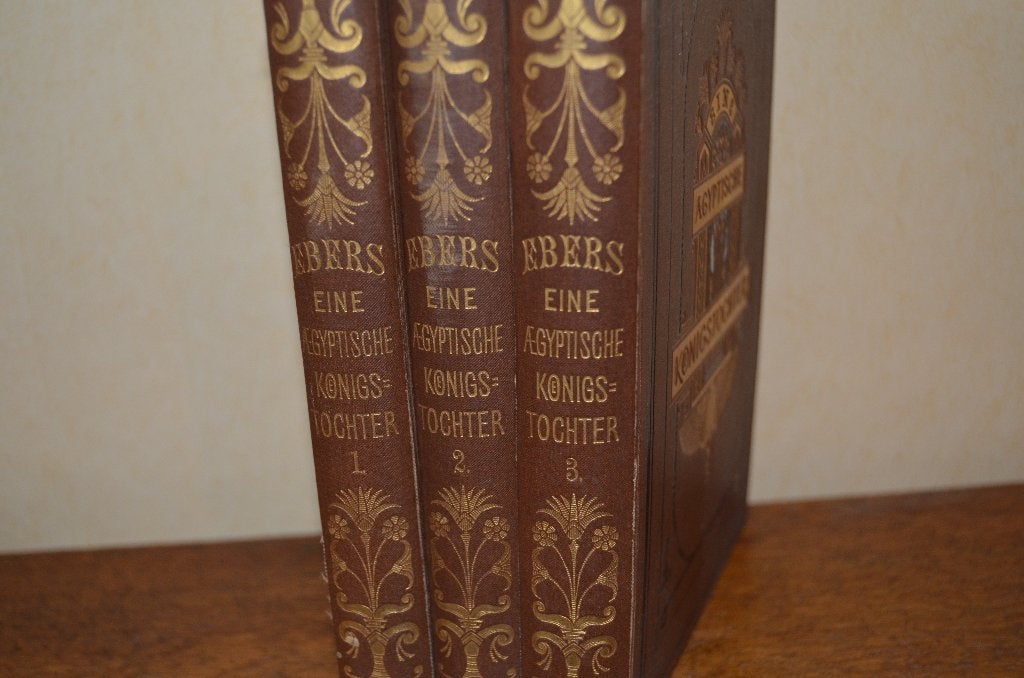 Ebers - Eine Aegyptische Koenigstochter 1880, 3 delen, Antiek en Kunst, Ophalen of Verzenden, Ebers