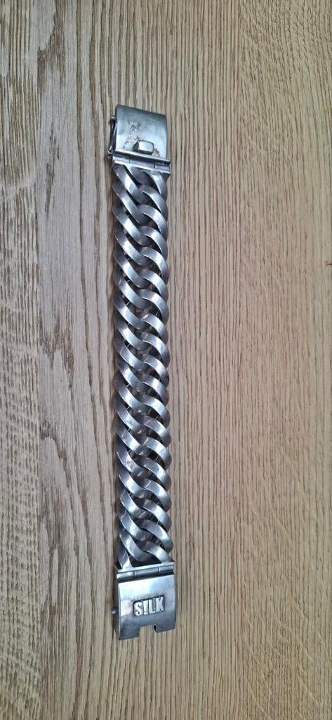 SILK zilveren armband, Sieraden, Tassen en Uiterlijk, Armbanden, Ophalen of Verzenden, Zilver, Zilver