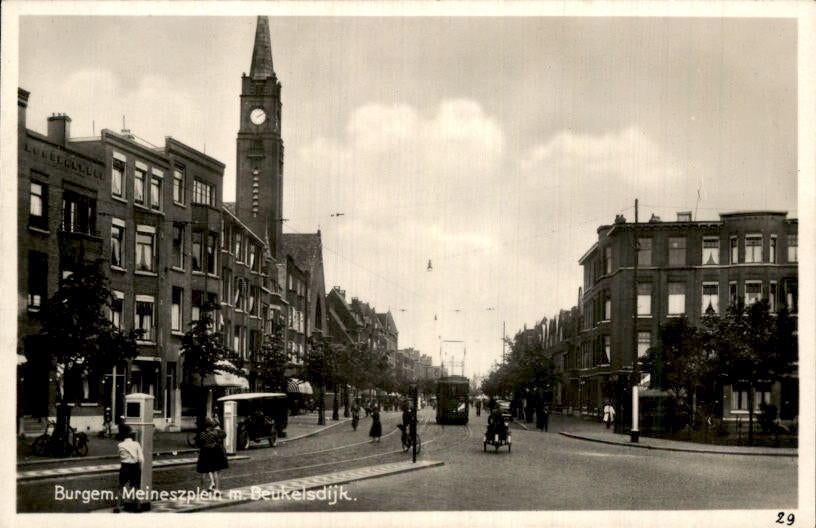 Rotterdam - Burgemeester Meineszplein - Beugelsdijk, Ophalen of Verzenden, 1920 tot 1940, Gelopen, Zuid-Holland