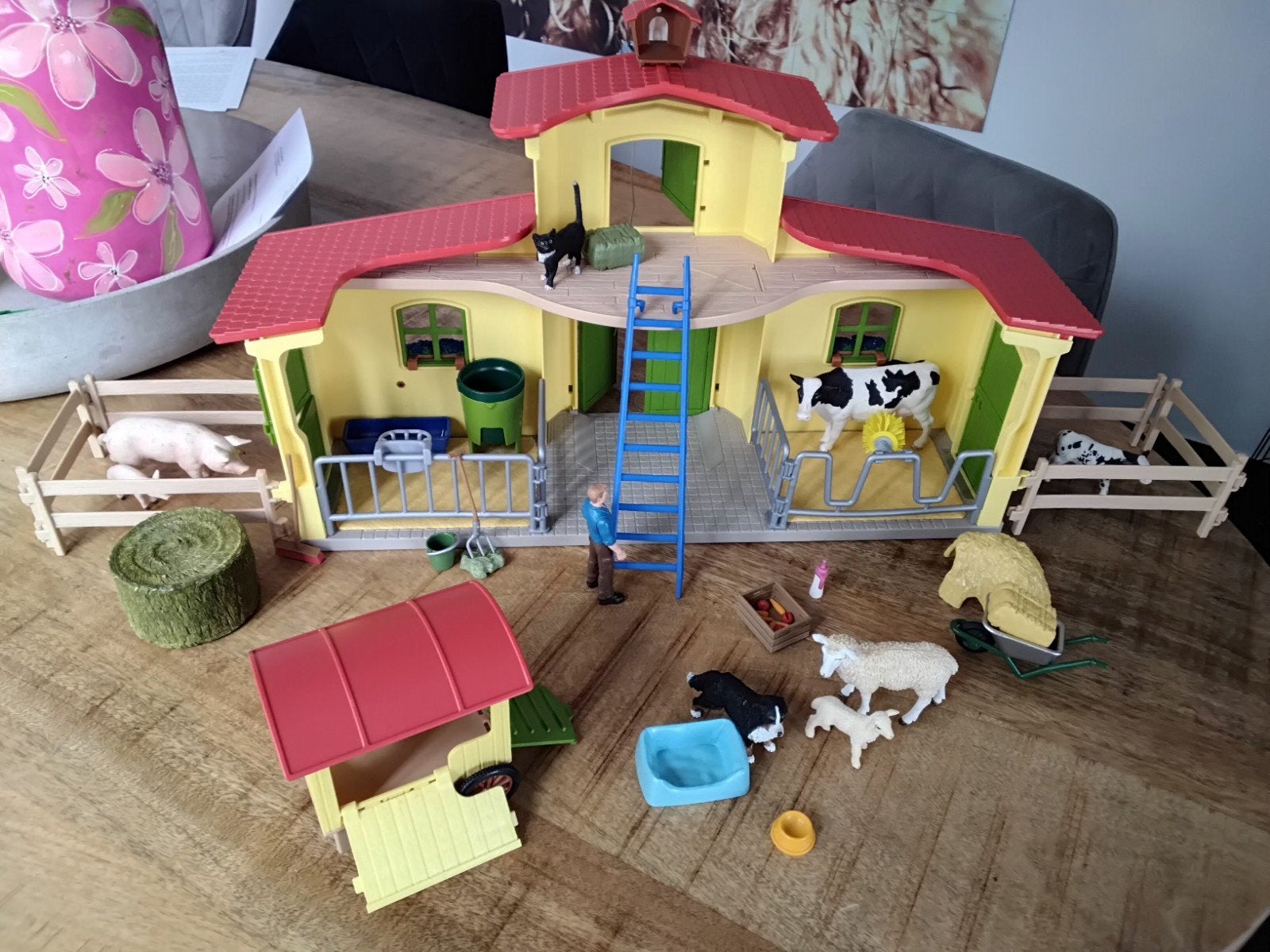 Schleich boerderij incl veel dieren, Ophalen of Verzenden, Zo goed als nieuw