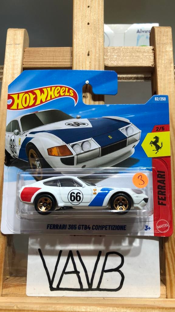 11 Ferrari 365 gtb4 competizione Hot Wheels VAVB nieuw, Hobby en Vrije tijd, Ophalen of Verzenden, Nieuw, Auto