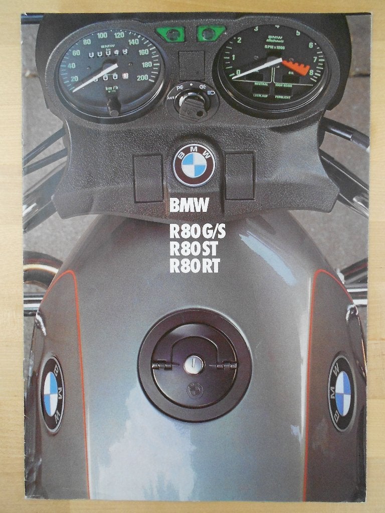 BMW R80 Brochure 1983 Motorfiets G/S ST RT Folder, Ophalen of Verzenden, BMW