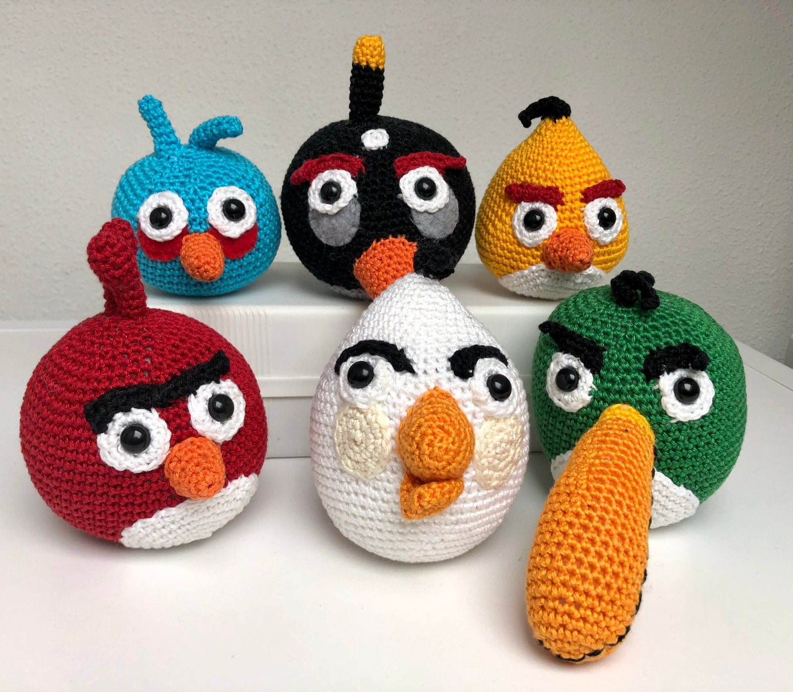 6 gehaakte Angry Birds, Overige merken, Handgemaakt, Overige typen, Nieuw