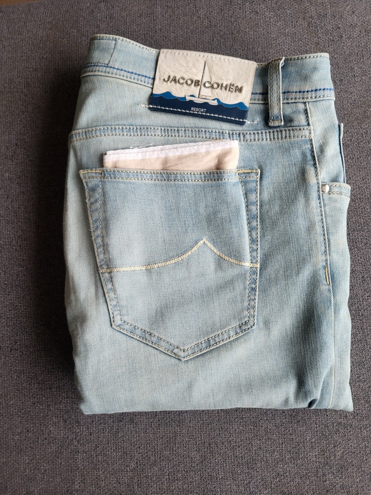 Jacob Cöhen Resort jeans maat 35 nick, Blauw, Ophalen of Verzenden, Jacob Cohen, W33 - W34 (confectie 48/50)