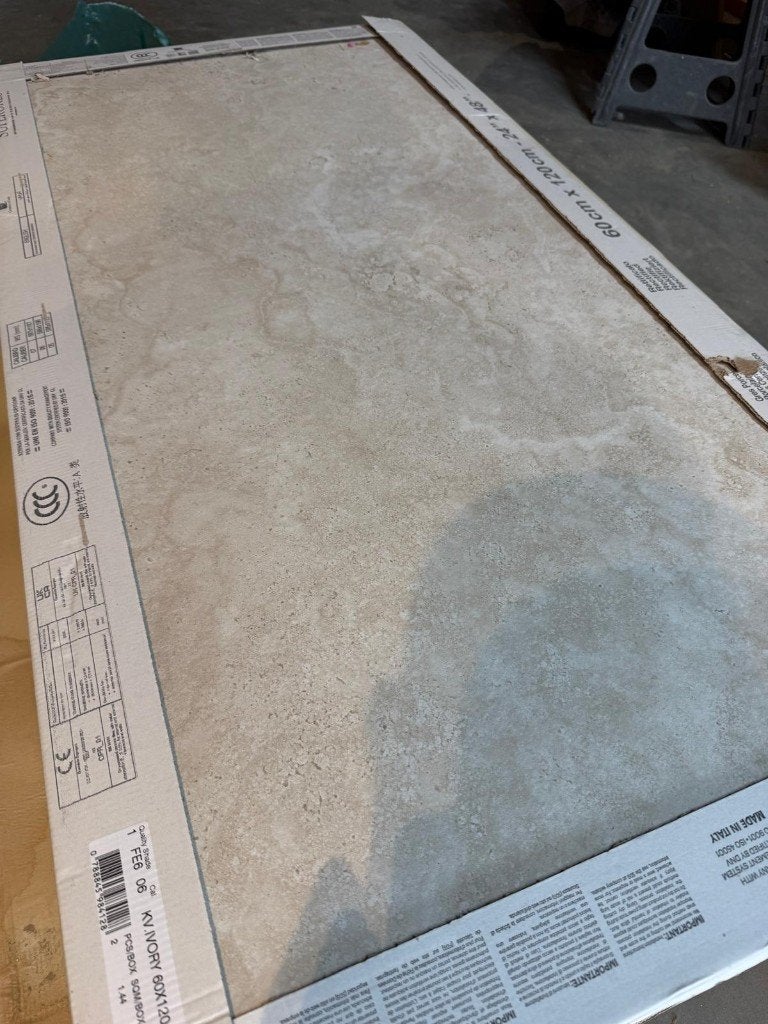 Keramisch tegels 60x120 Ivory | Travertine | 17,28 m² | €500, Ophalen, Nieuw