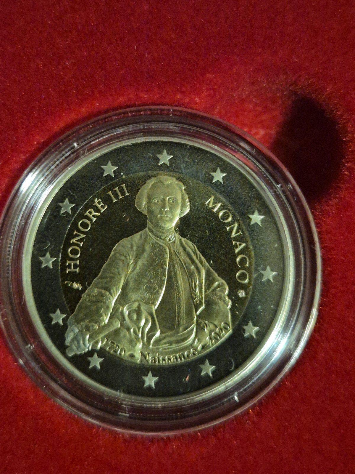 Monaco 2 Euro 2020 proof Honore III Geboorte Herdenkingsmunt, Postzegels en Munten, Munten | Europa | Euromunten, Ophalen of Verzenden