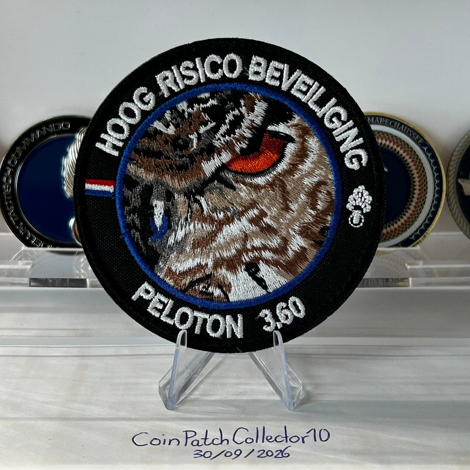 KMar Hoogrisico Beveiliging Peloton 360 Patch, Verzamelen, Ophalen of Verzenden, Marechaussee, Nederland, Embleem of Badge
