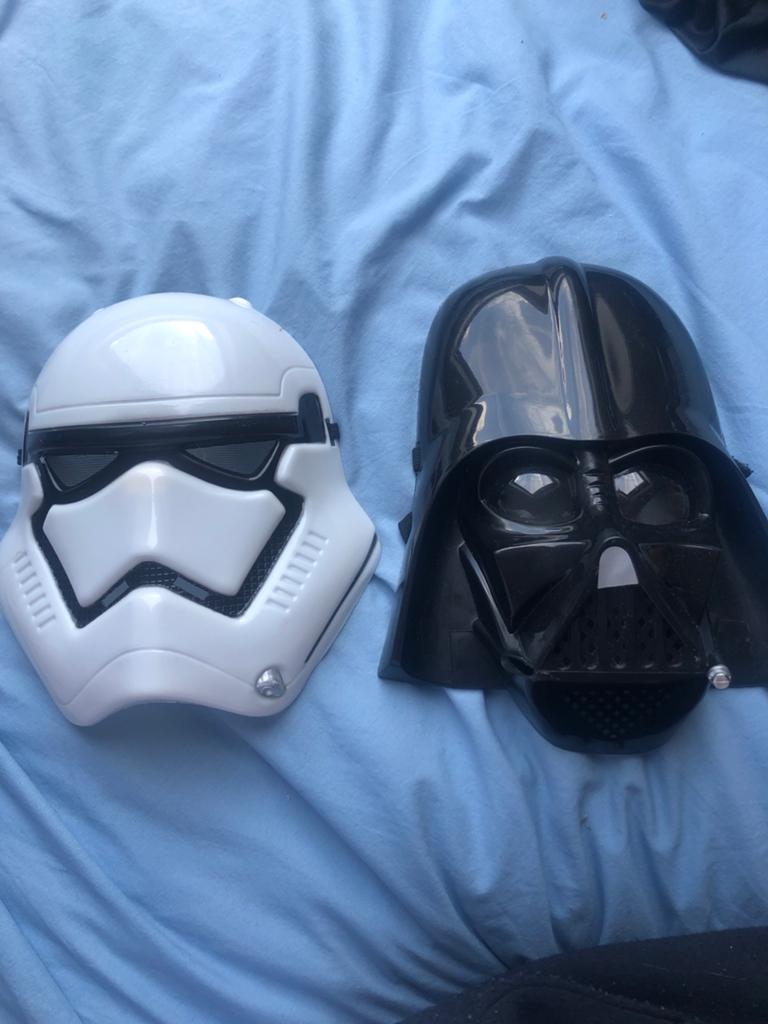 Star Wars maskers: Stormtrooper en Darth Vader (goede staat), Verzamelen, Star Wars, Ophalen of Verzenden, Gebruiksvoorwerp