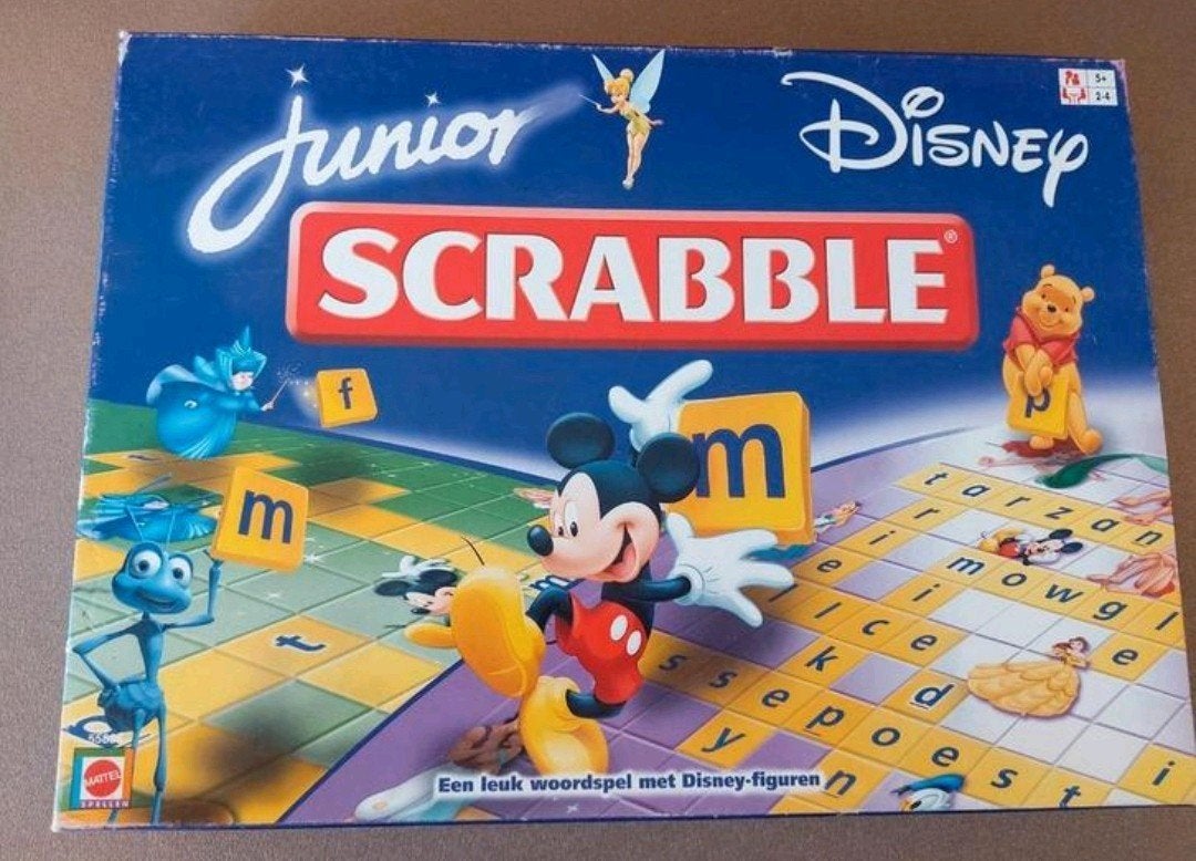 Disney Junior Scrabble - Leuk Woordspel voor Kinderen, Hobby en Vrije tijd, Een of twee spelers, Verzenden, Gebruikt, Jumbo