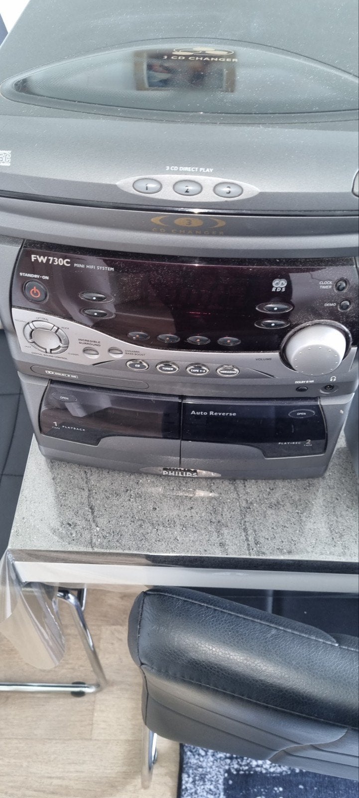 Philips FW730C Mini Hifi Systeem met speakers, Ophalen, Philips, Gebruikt, Cassettedeck