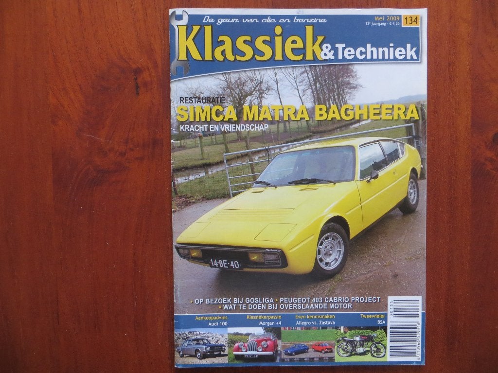 Klassiek & Techniek 134 Simca Matra Bagheera, Audi 100, Ophalen of Verzenden, Nieuw, Audi