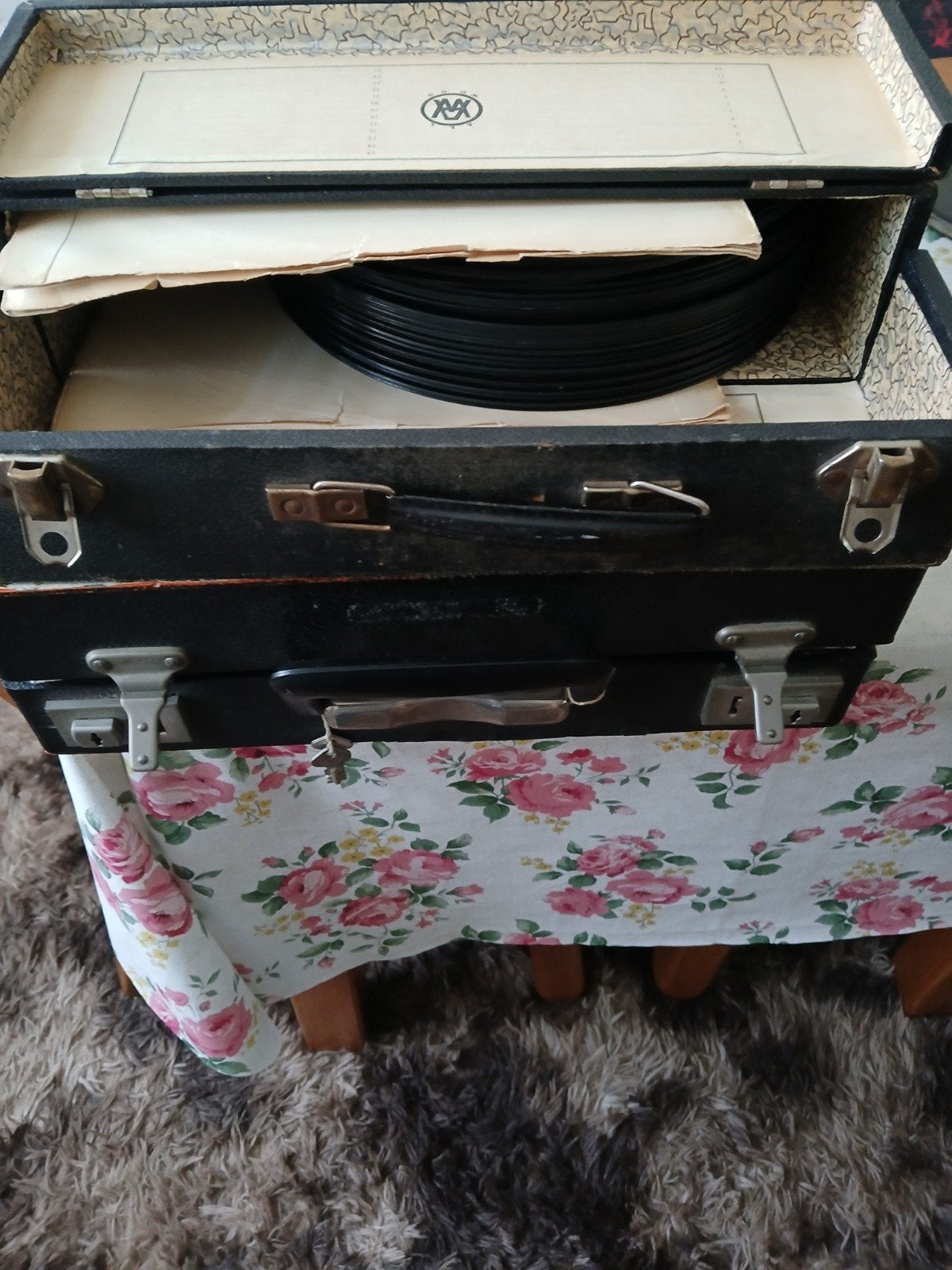 Oude 78 toeren platen in twee koffers totaal 68 platen, Ophalen, Gebruikt, 10 inch, Overige genres
