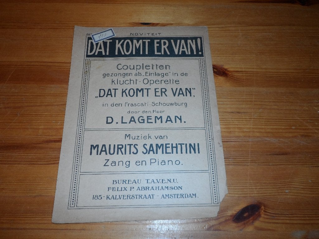 Dat komt er van - samehtini - d. Lageman, Muziek en Instrumenten, Zang, Gebruikt, Ophalen of Verzenden, Artiest of Componist