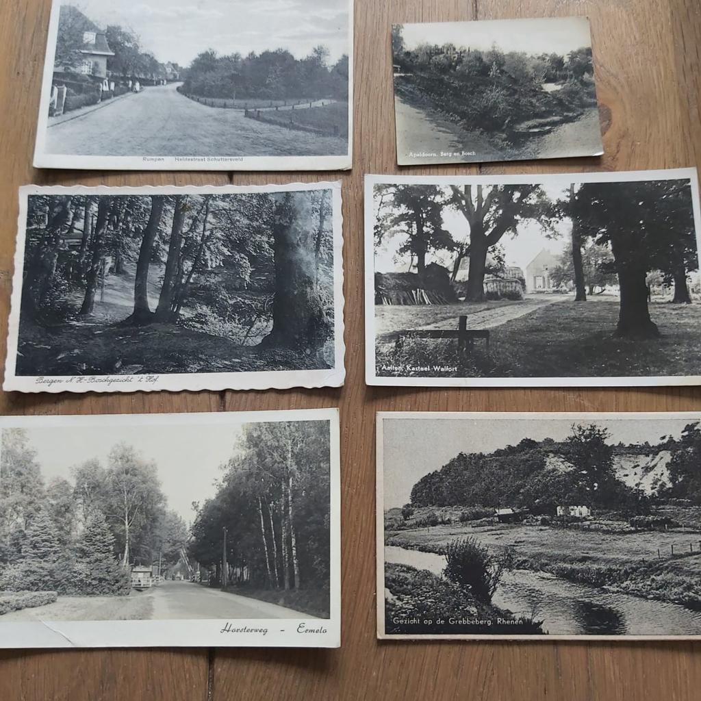 Set van 6 Oude Ansichtkaarten - Landschappen en Dorpen, Verzamelen, Ophalen of Verzenden, Voor 1920, Gelopen, Gelderland