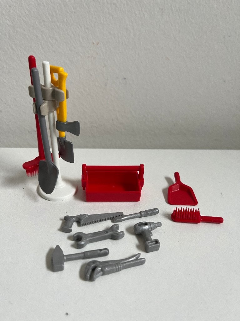Playmobil gereedschap set met gereedschapskist, Ophalen of Verzenden, Zo goed als nieuw