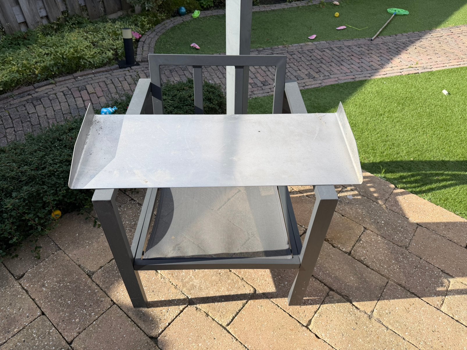 RVS watervalblad voor vijver – 80 cm breed – 5 mm dik, Tuin en Terras, Ophalen, Zo goed als nieuw, Overige typen