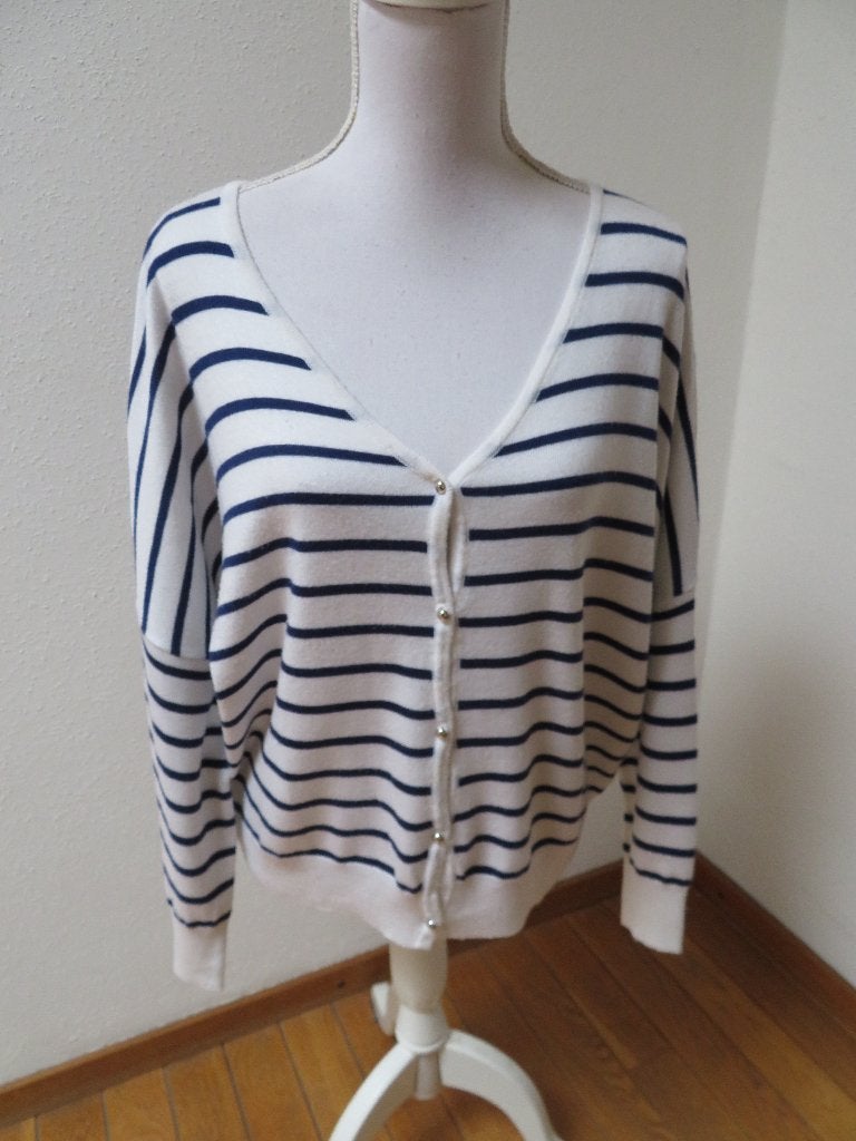 P64 SWEEWE kort vest blauw wit L 42/44, Kleding | Dames, Maat 42/44 (L), Ophalen of Verzenden, Zo goed als nieuw, Sweewe