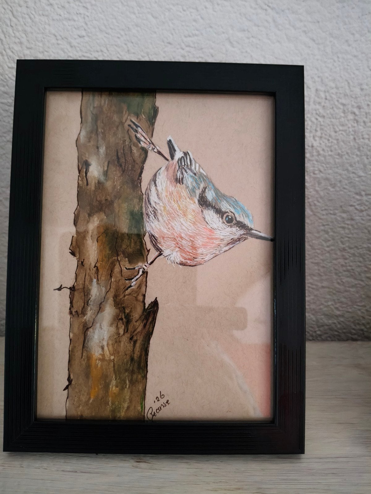 Schilderij boomklever, Huis en Inrichting, Woonaccessoires | Schilderijen, Tekeningen en Foto's, Minder dan 50 cm, Nieuw, Ophalen of Verzenden