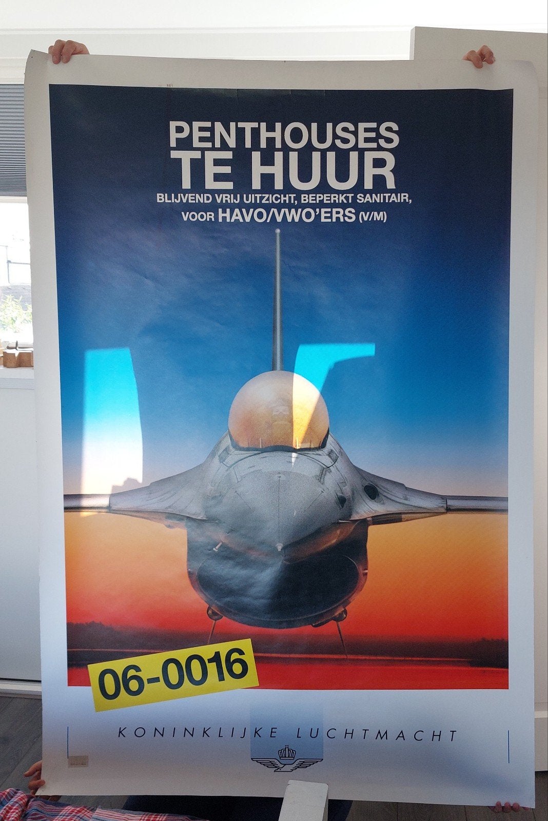 Poster F16 Falcon. arbi-formaat, Ophalen of Verzenden