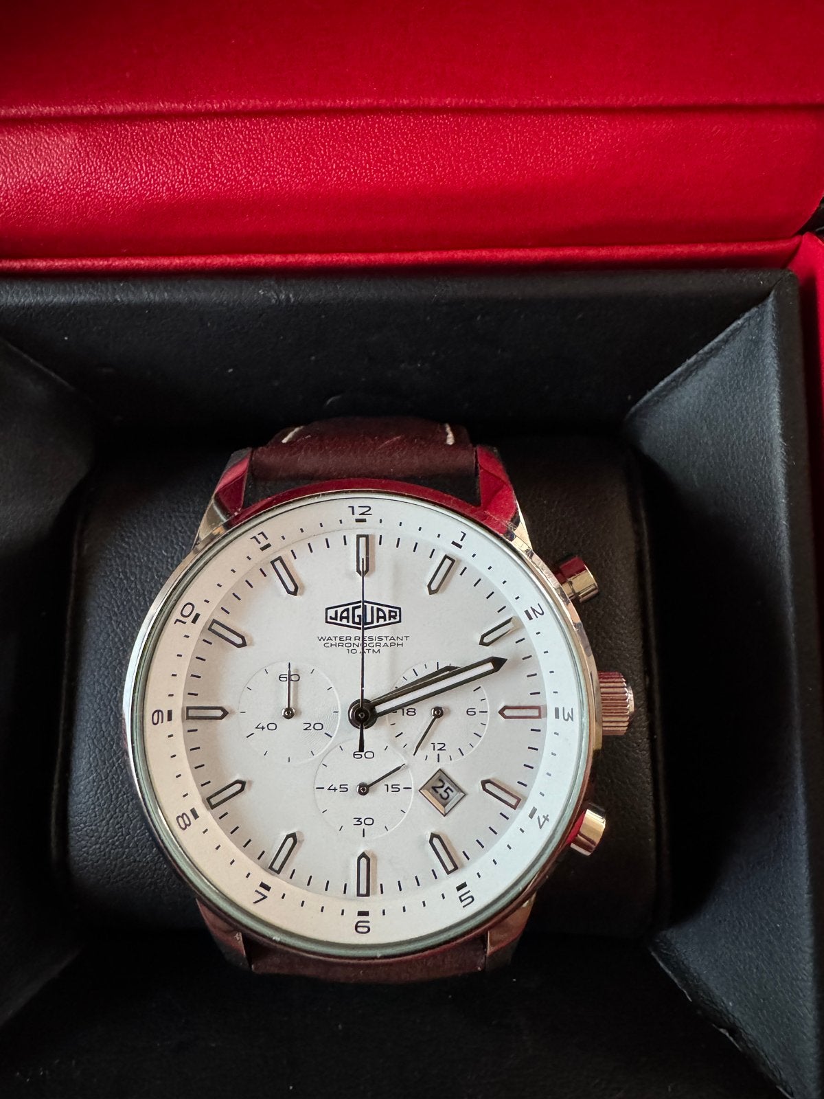 Jaguar horloge - Zo goed als nieuw met originele verpakking, Sieraden, Tassen en Uiterlijk, Horloges | Heren, Overige merken, Leer