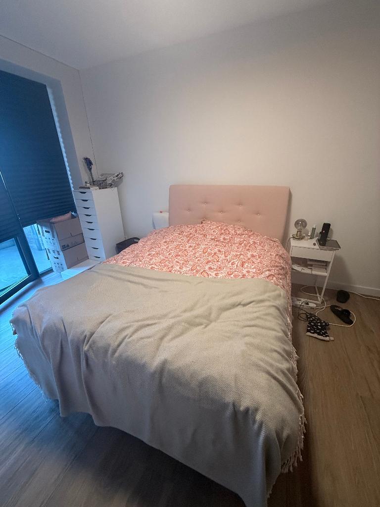Liccht roze Twijfelaar Ikea, Huis en Inrichting, Slaapkamer | Bedden, Ophalen, Overige kleuren, Zo goed als nieuw, Twijfelaar