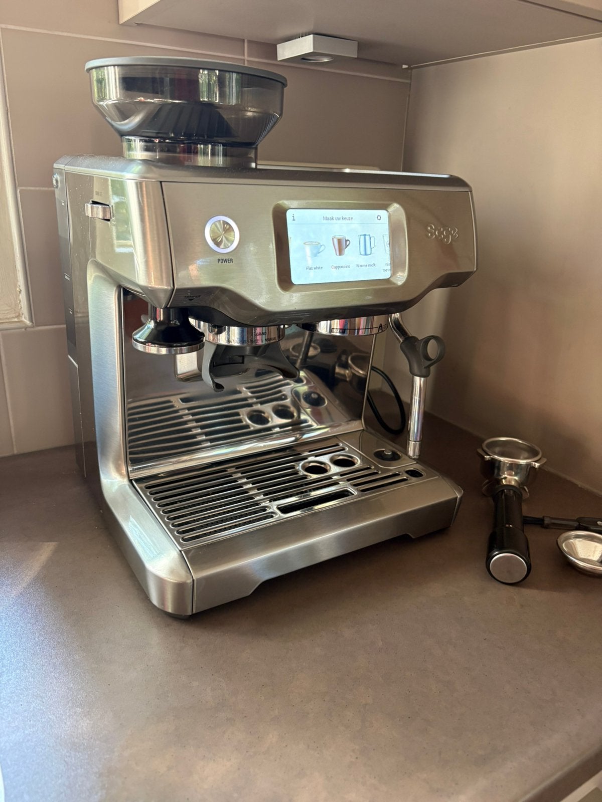 Sage Barista Touch - Cappuccino - Espresso - Flat White, Ophalen, Espresso apparaat, 10 kopjes of meer, Zo goed als nieuw