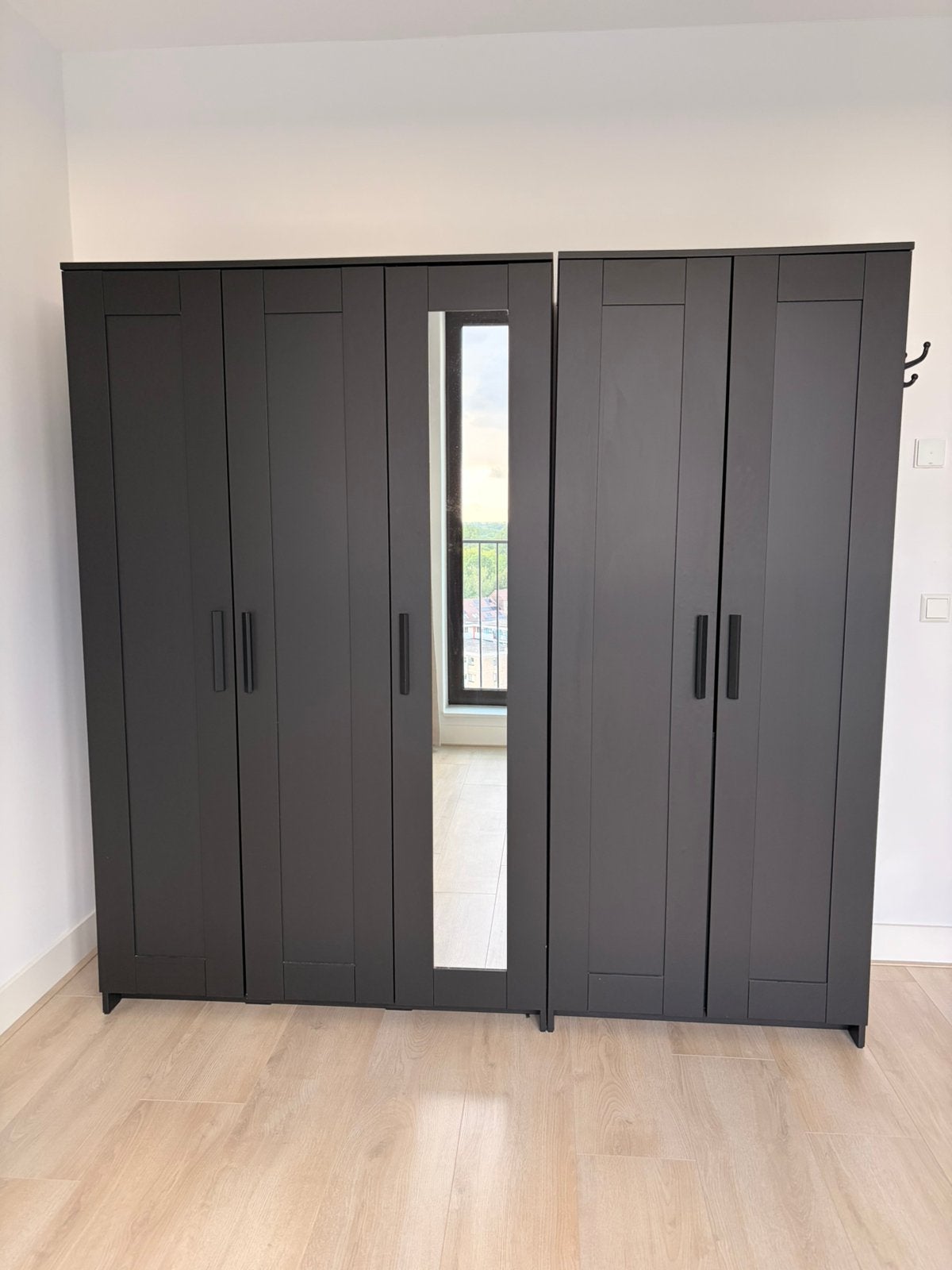 IKEA BRIMNES Kastencombinatie Zwart, Ophalen, 100 tot 150 cm, Zo goed als nieuw, 150 tot 200 cm