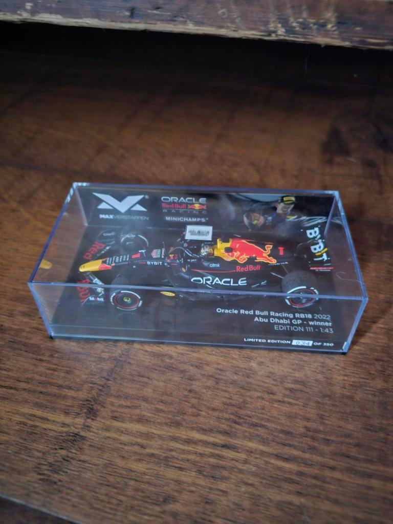 Max Verstappen RB18 winner GP Abu Dhabi 2022 1:43, Ophalen of Verzenden, Nieuw, Auto, Overige merken
