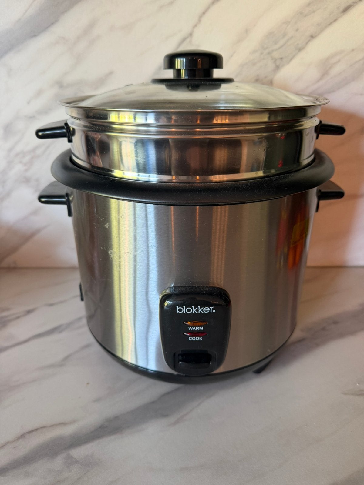 Blokker rijstkoker /slowcooker, Ophalen, Zo goed als nieuw, Glas