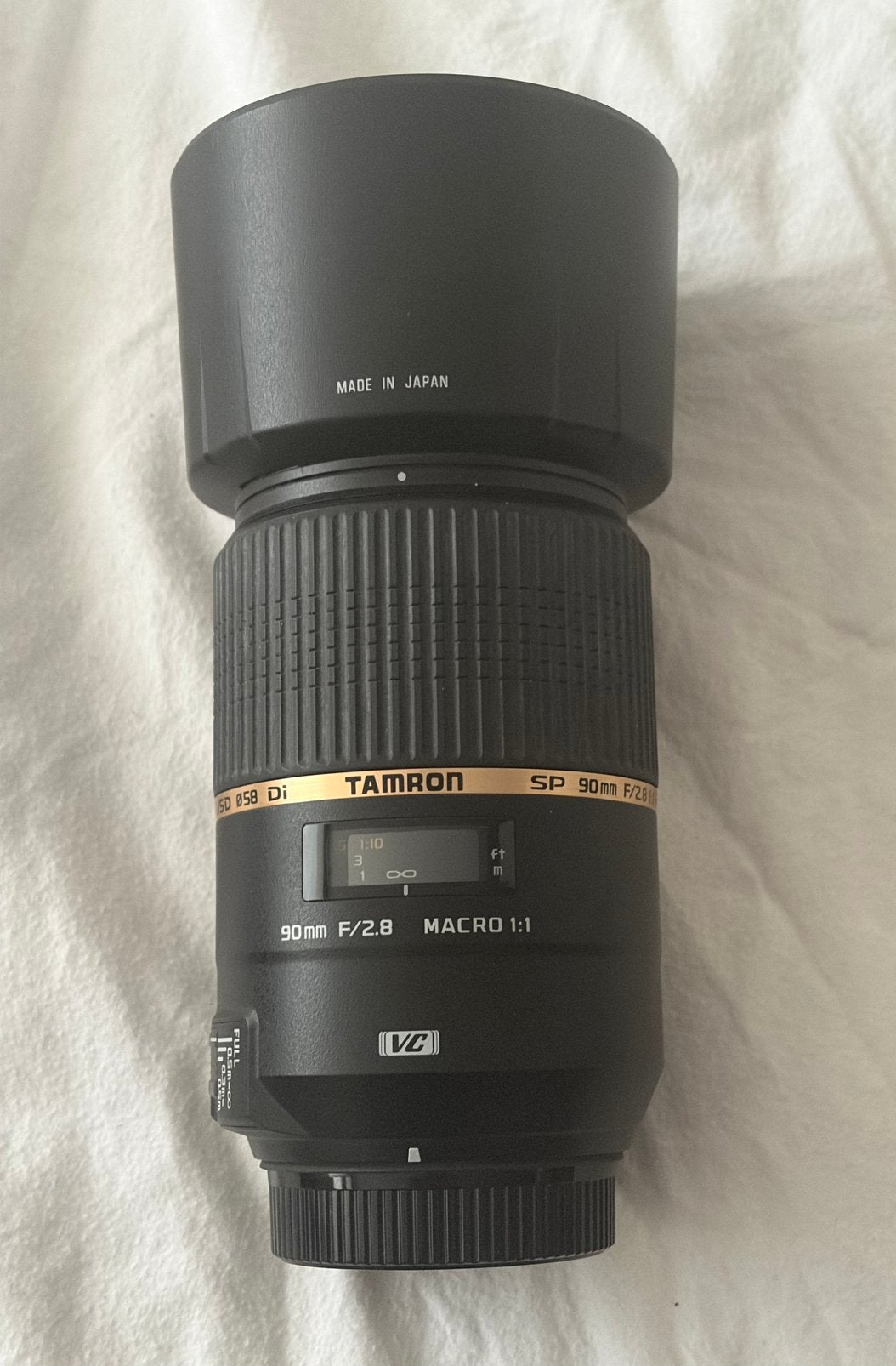 Macrolens Tamron SP 90 mm F2.8 1:1 Nikon F, Lensdoppen, Zo goed als nieuw, Macrolens, Ophalen