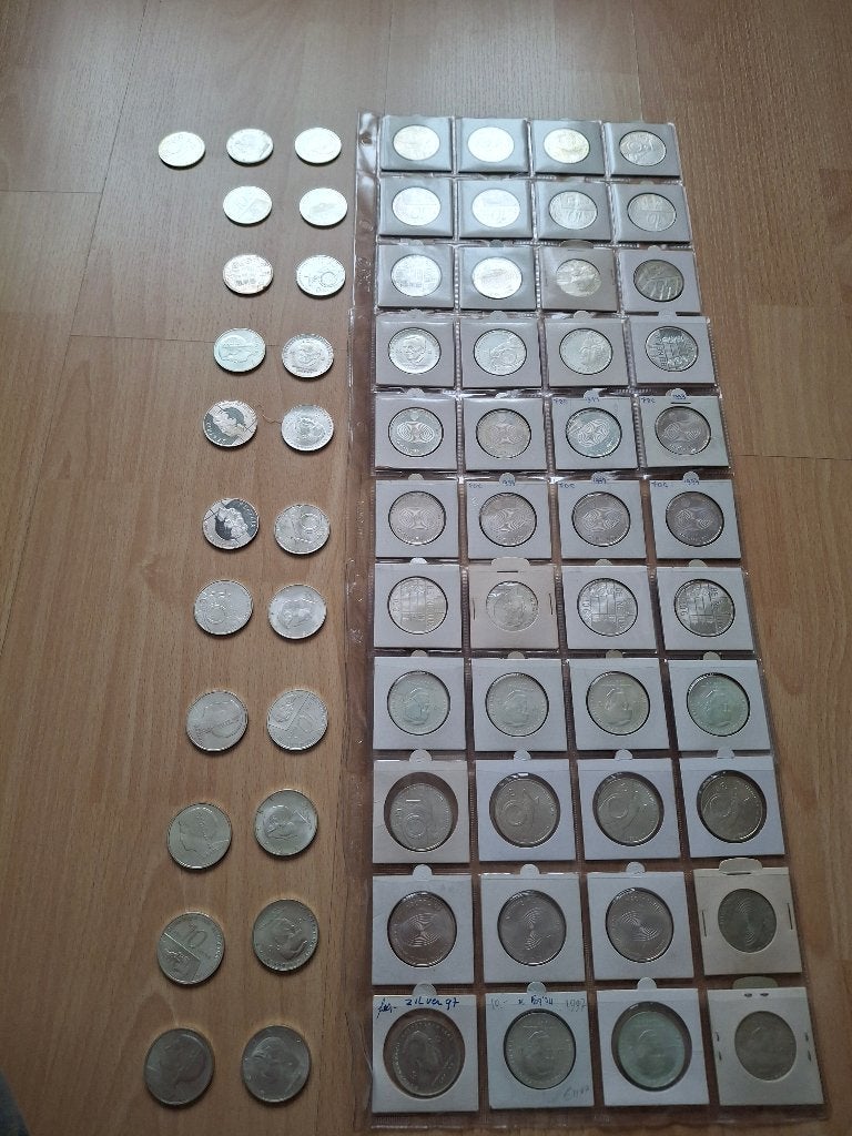 Zilveren tientjes 67 stuks, Ophalen of Verzenden, Koningin Juliana, 10 gulden, Zilver