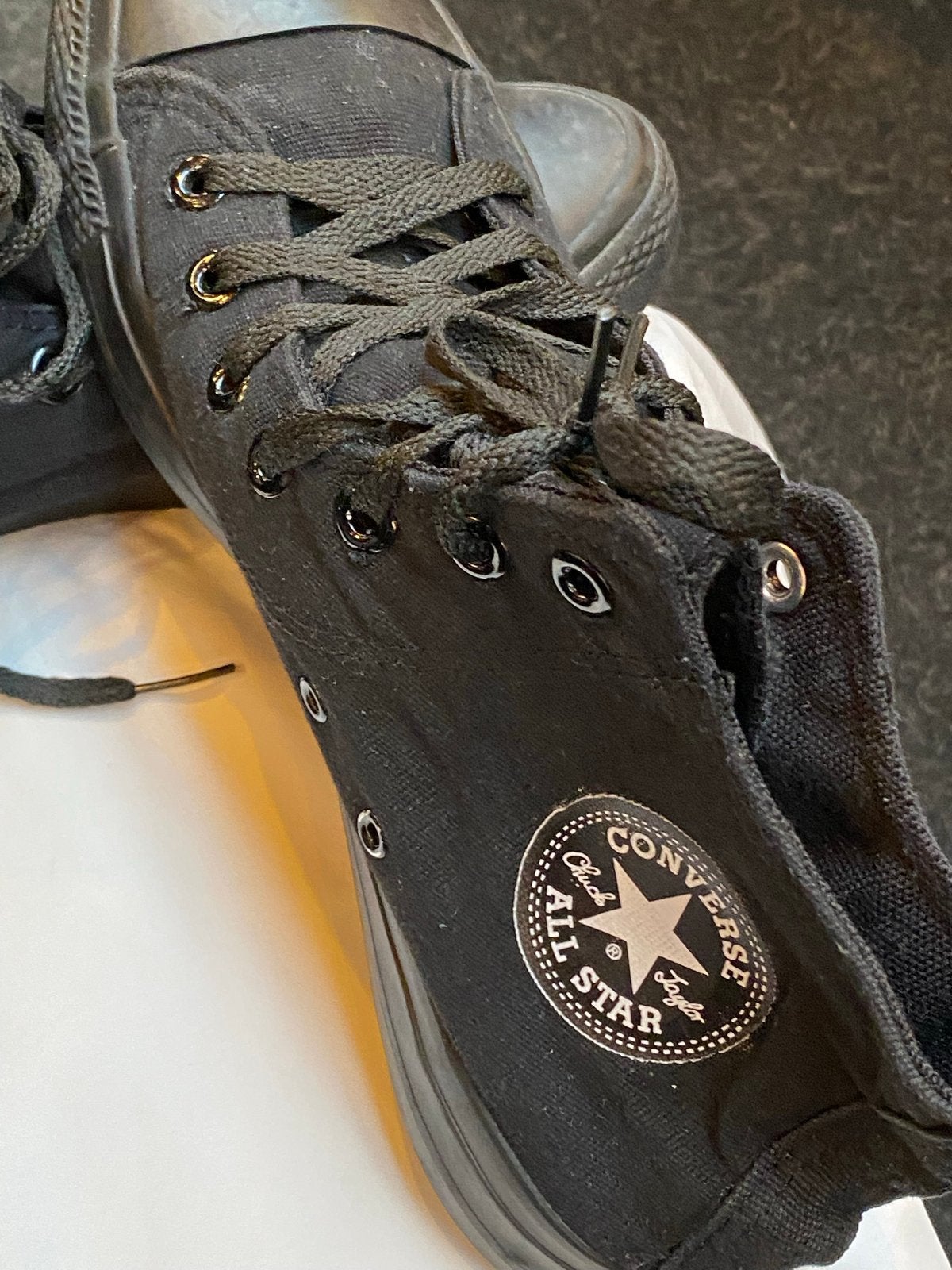 Zwarte Converse All Star sneakers - Maat 43, Ophalen of Verzenden, Gedragen, Zwart, Sneakers of Gympen