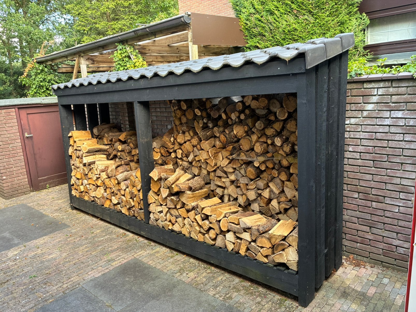 Houthok plus eikenhout haardhout, Tuin en Terras, Haardhout, 3 tot 6 m³, Ophalen