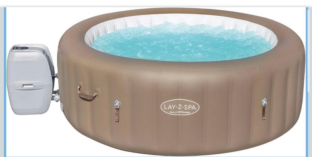 Lay-Z-Spa Palm Springs Opblaasbare Jacuzzi, Tuin en Terras, Ophalen, Gebruikt, Filter, Opblaasbaar