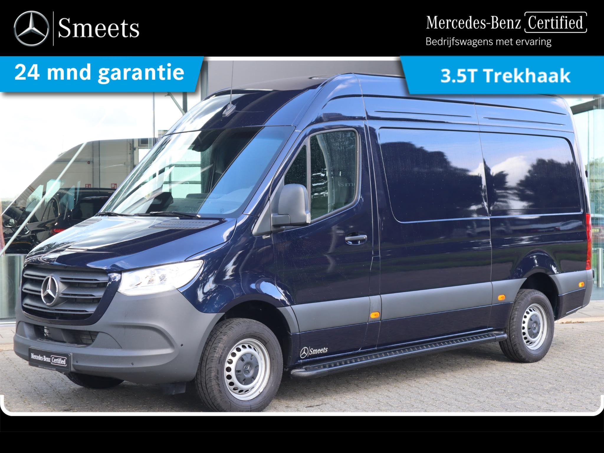 Mercedes-Benz Sprinter 317 CDI L2H2 3.5T TREKHAAK, Automaat, Euro 6, 4 cilinders, Blauw