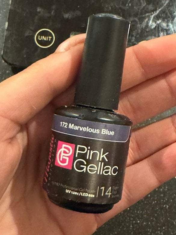 Pink Gellac Nagellak 172 Marvelous Blue, Blauw, Ophalen of Verzenden, Zo goed als nieuw, Handen en Nagels