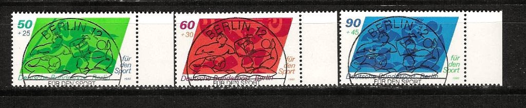 Berlin 621-623 tab, Ophalen of Verzenden, BRD, Gestempeld