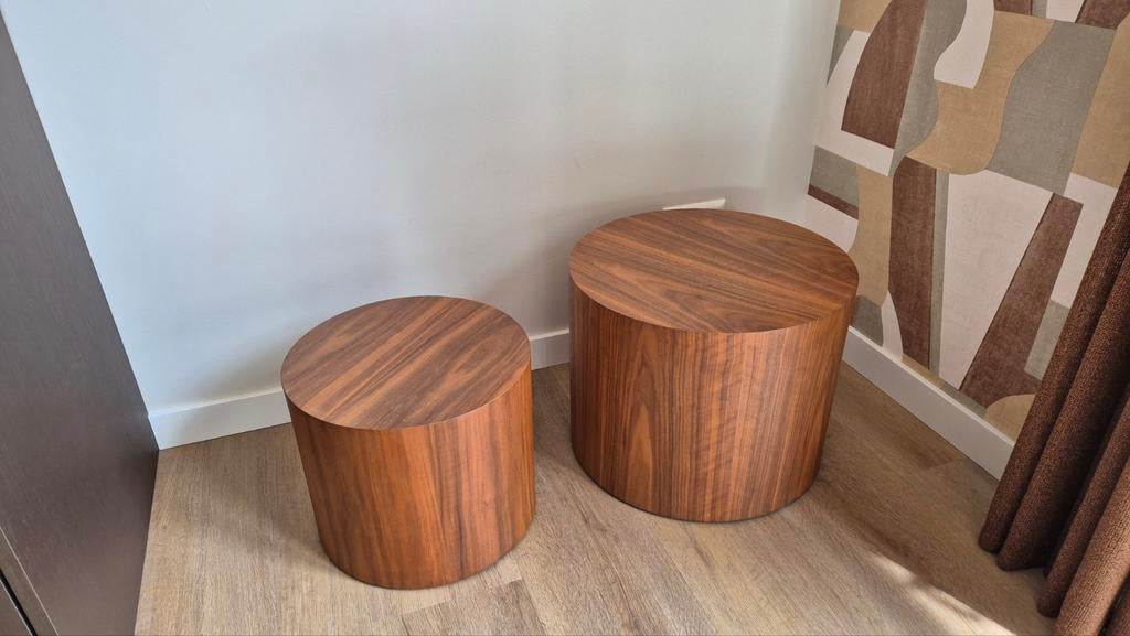 Salontafel Dan uit Westwing collection, Ophalen, Zo goed als nieuw, Rond, Overige houtsoorten